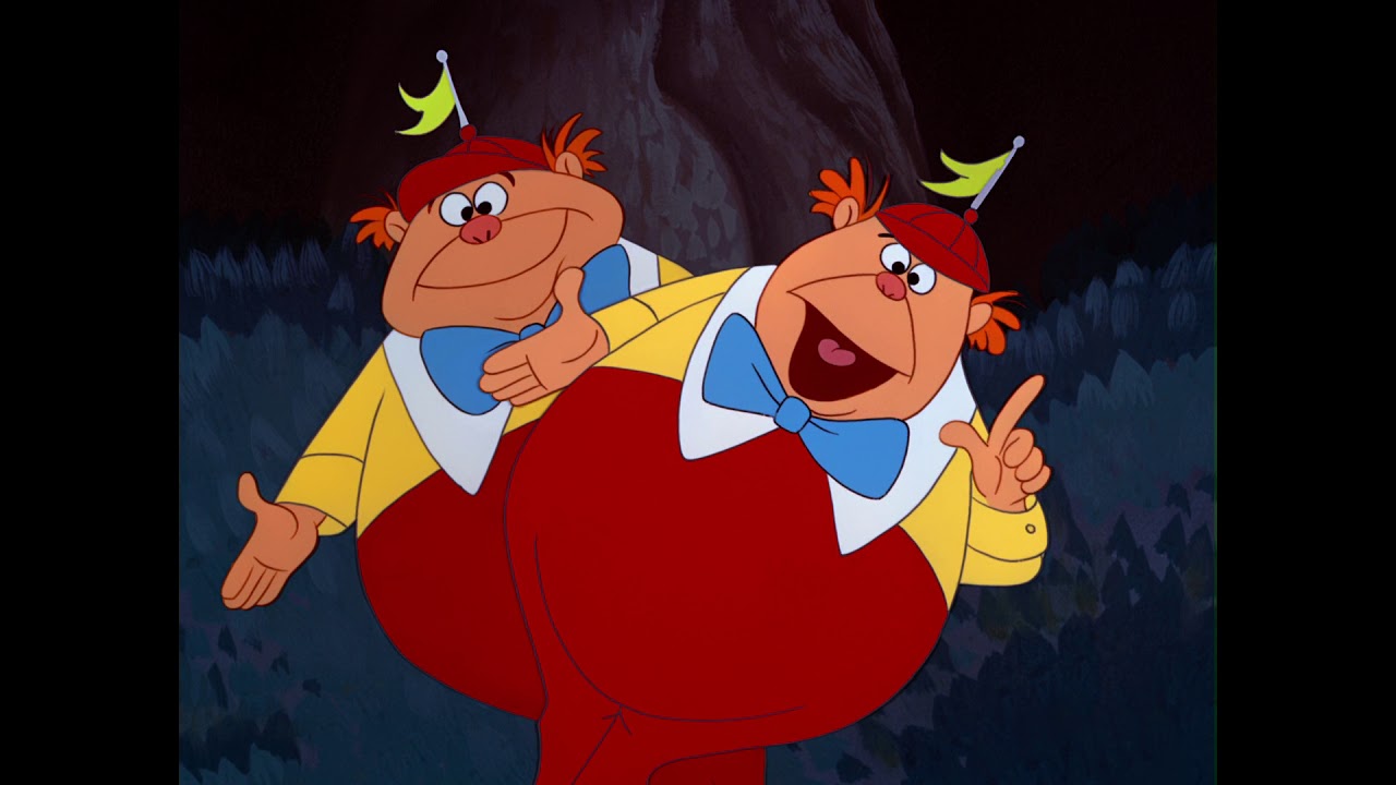 Alice's acquaintance with Tweedledum and Tweedledum (with English subtitle). HD