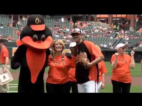 Kelly O'Donnell Ware Throws Ceremonial Pitch at Camden Yards - MedStar Health Cancer Network