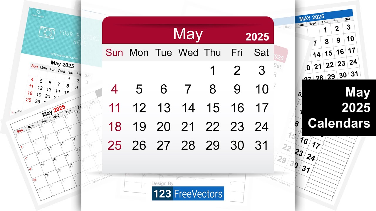 May 2025 Calendar | 123FreeVectors