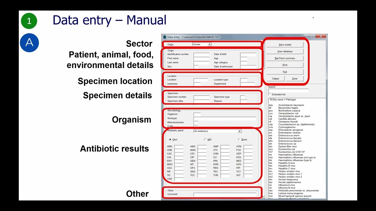 WHONET Training Course - Module 1 - Introduction to WHONET