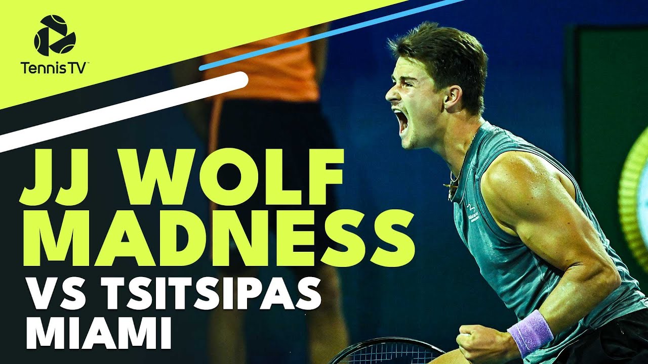 JJ Wolf Crazy Tennis vs Tsitsipas! | Miami 2022 Highlights