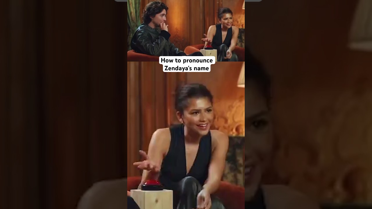 How to pronounce Zendaya's name!