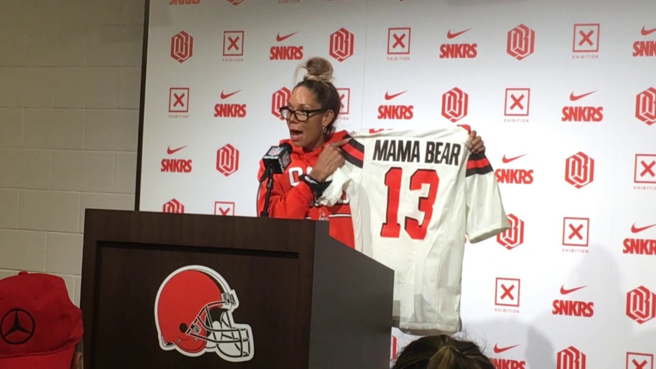 Odell Beckham Jr.’s mom is proud to wear Cleveland Browns jersey