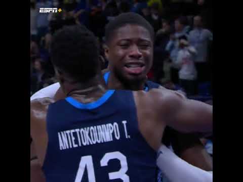 Thanasis Antetokounmpo consoling his brother Kostas after Greece was eliminated from EuroBasket ❤️