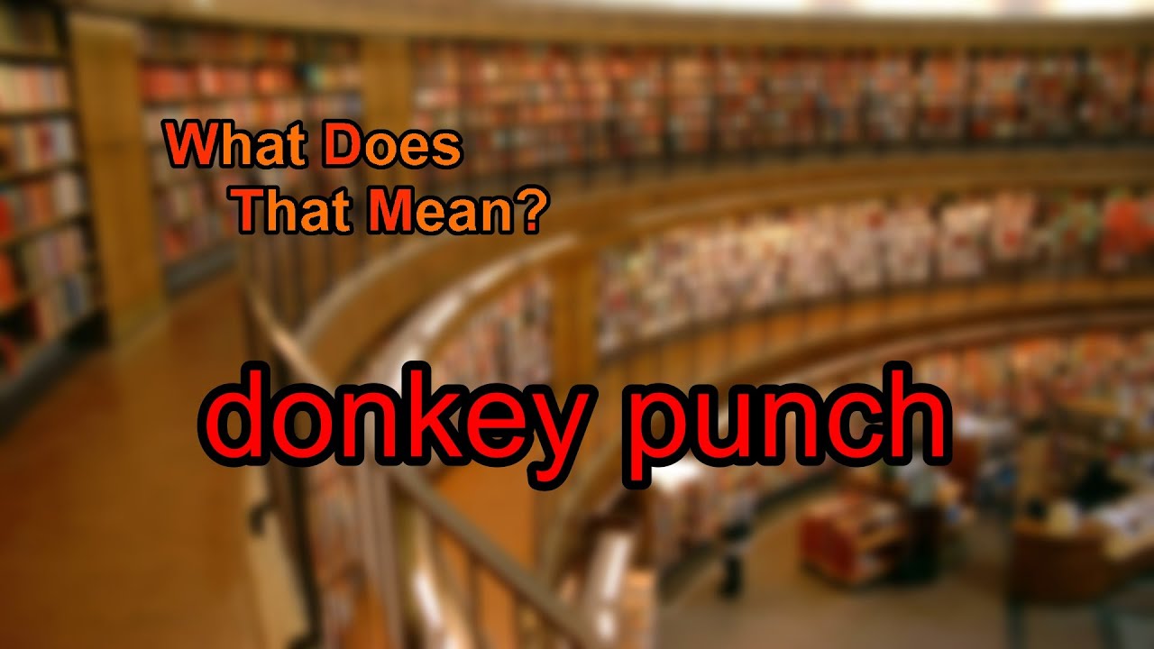 What does donkey punch mean?