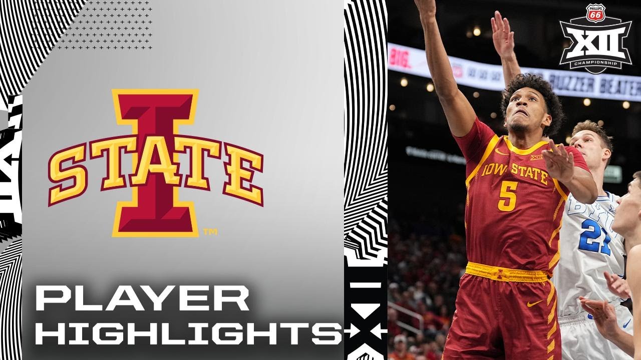 Curtis Jones 2025 Phillips 66 Big 12 Men's Basketball Championship RD3 Highlights