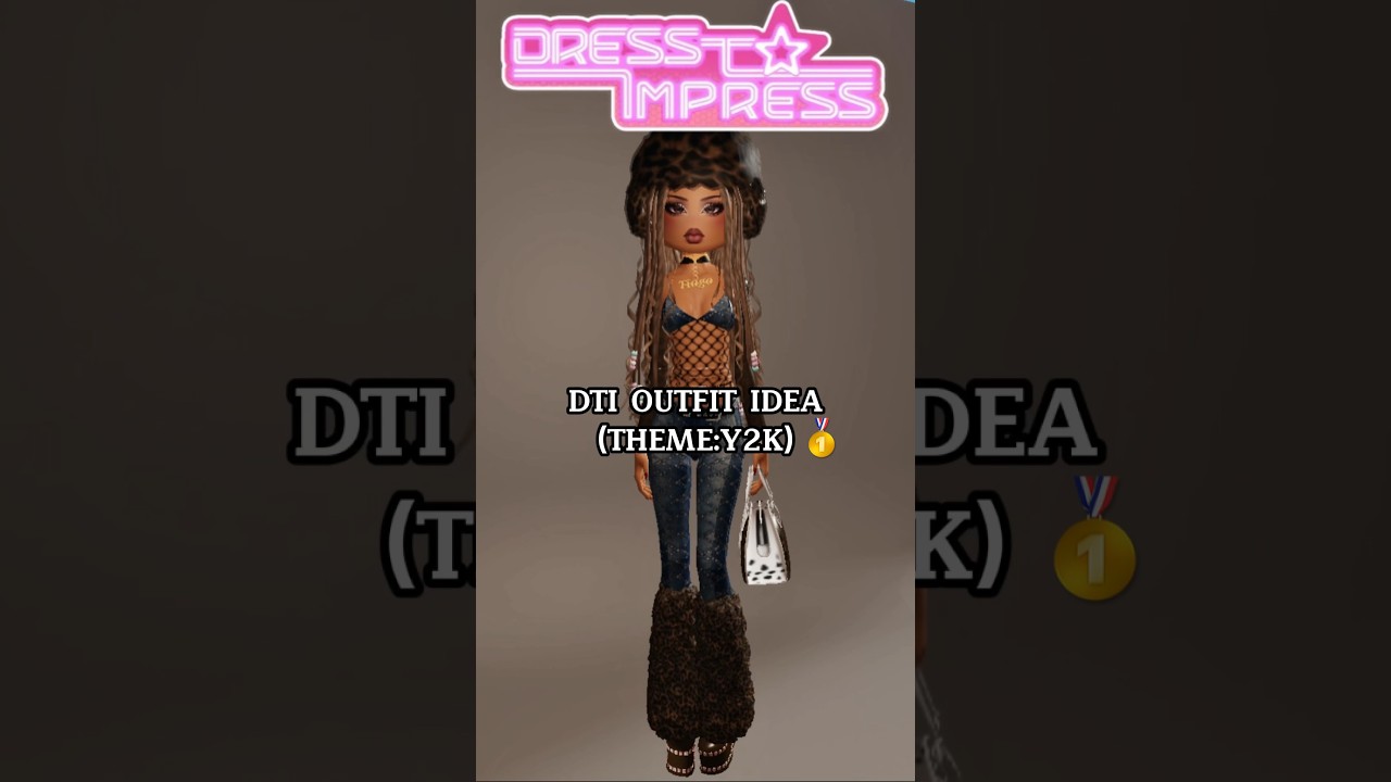 Dti outfit idea (theme y2k) #roblox #dresstoimpress #dti #y2k #viral