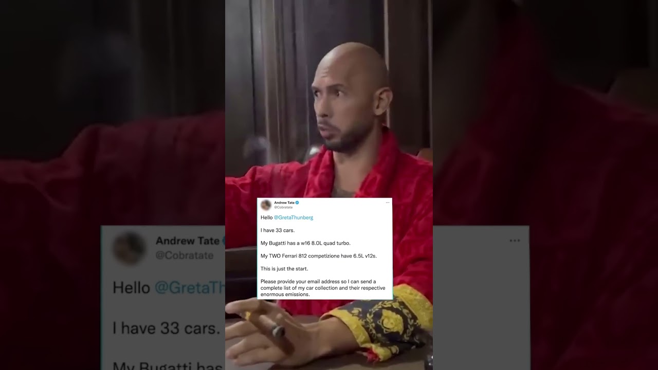 Greta Thunberg zings Andrew Tate on Twitter #shorts
