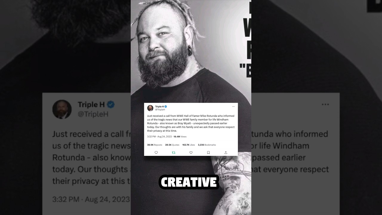 Bray Wyatt Dies: His chilling final post. #WWE #braywyatt