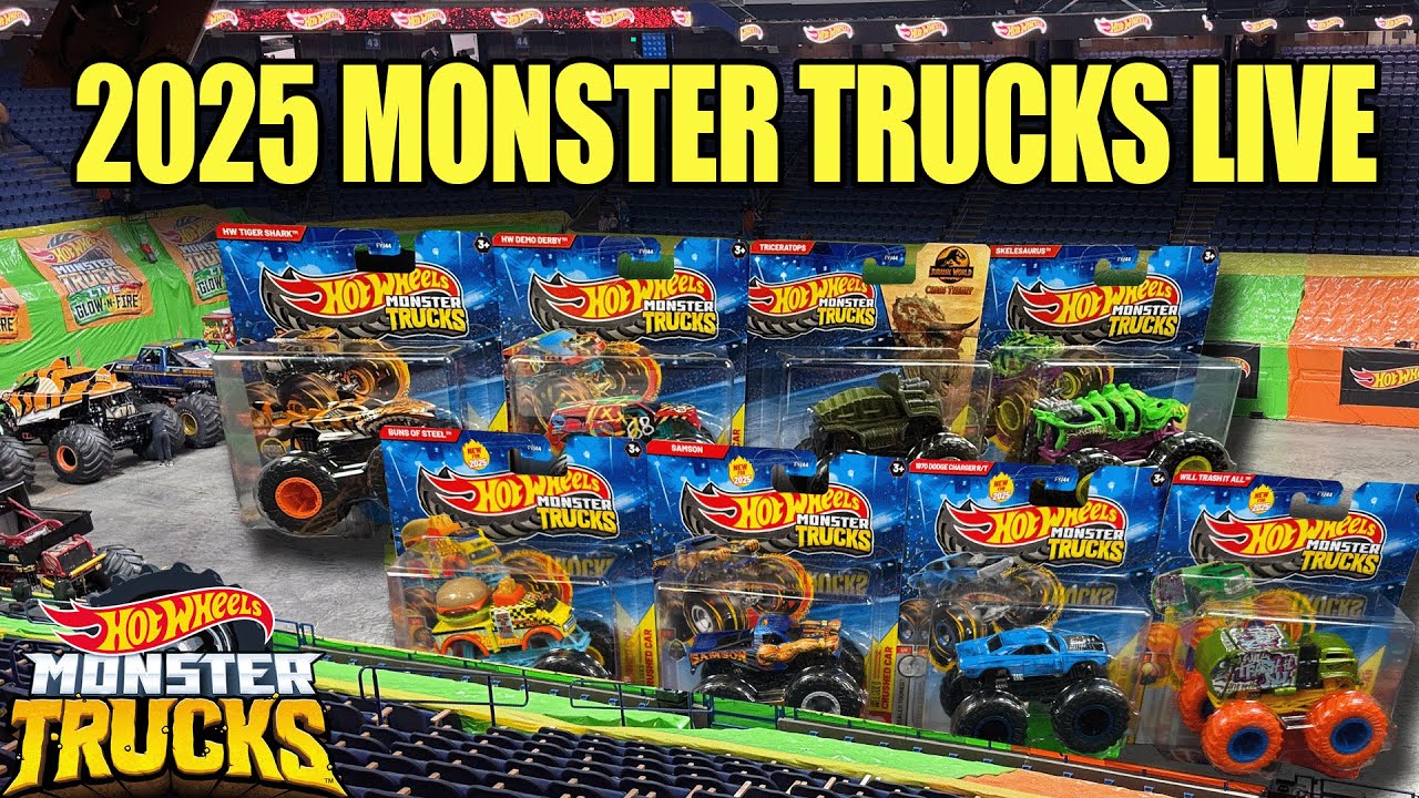 2025 HOT WHEELS Monster Trucks LIVE Unboxing and Event!!