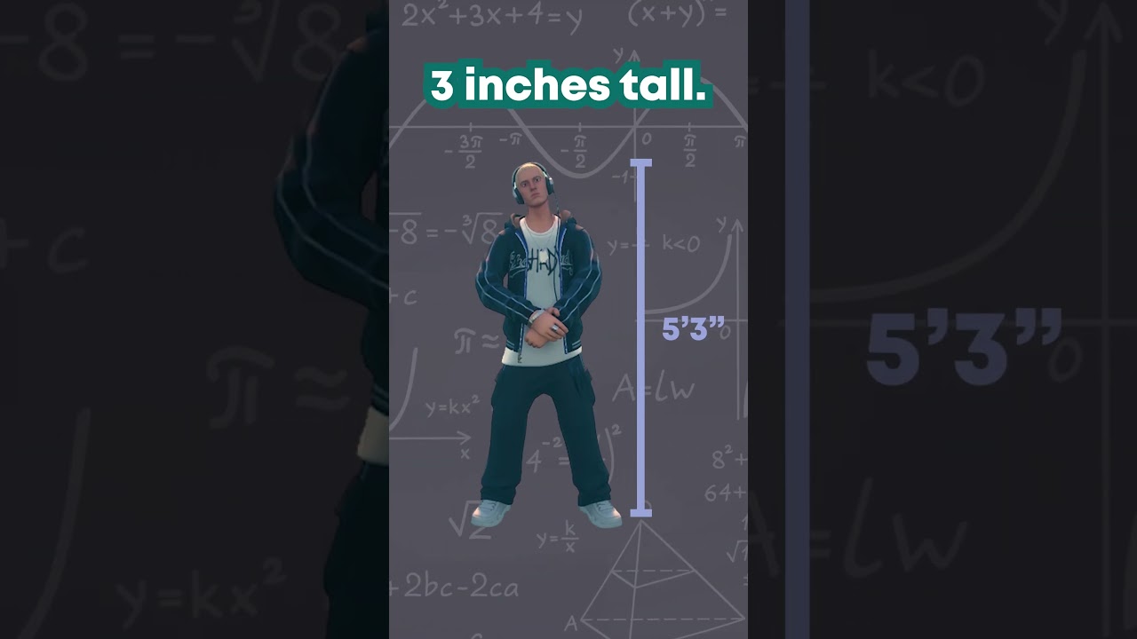 FORTNITE EMINEM Real Height #shorts #didyouknowthat