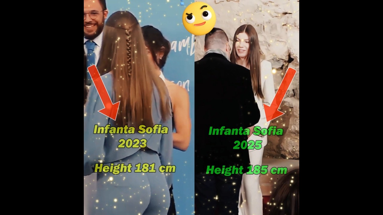 Infanta Sofia of Spain 2023 & 2025 height comparison