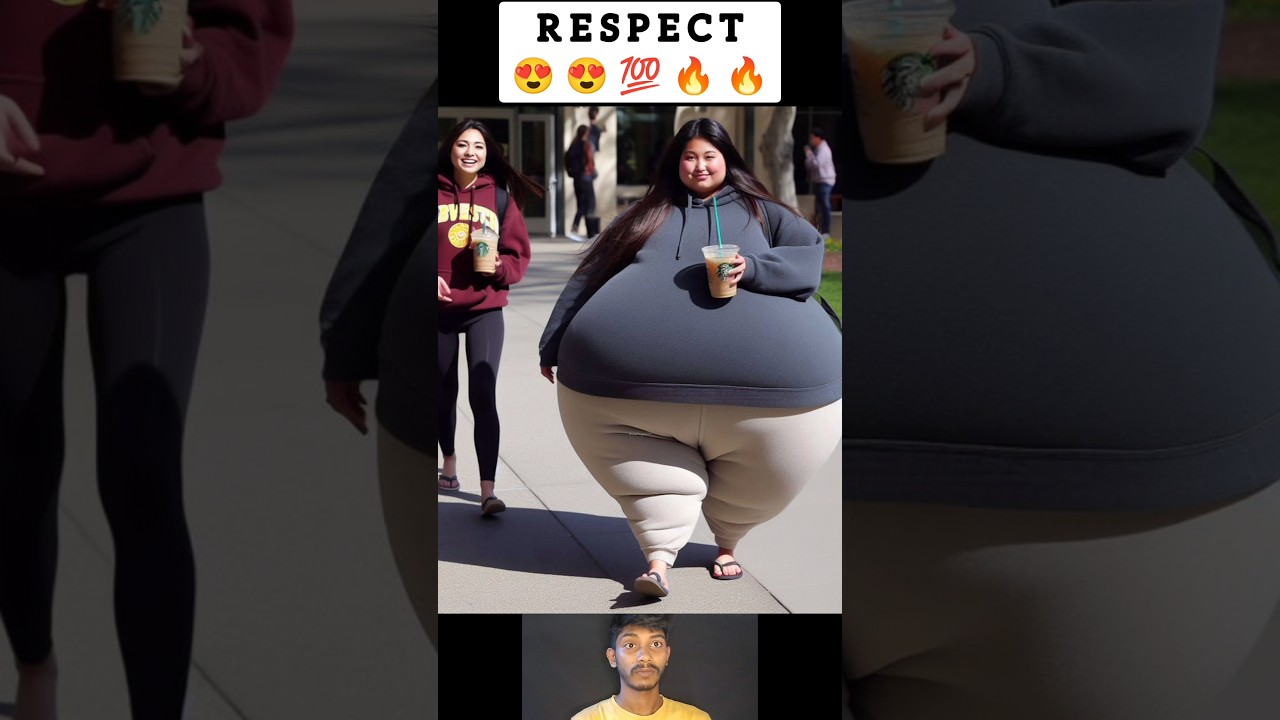 Respect the fat girl 💯😍🔥😱👌#shorts