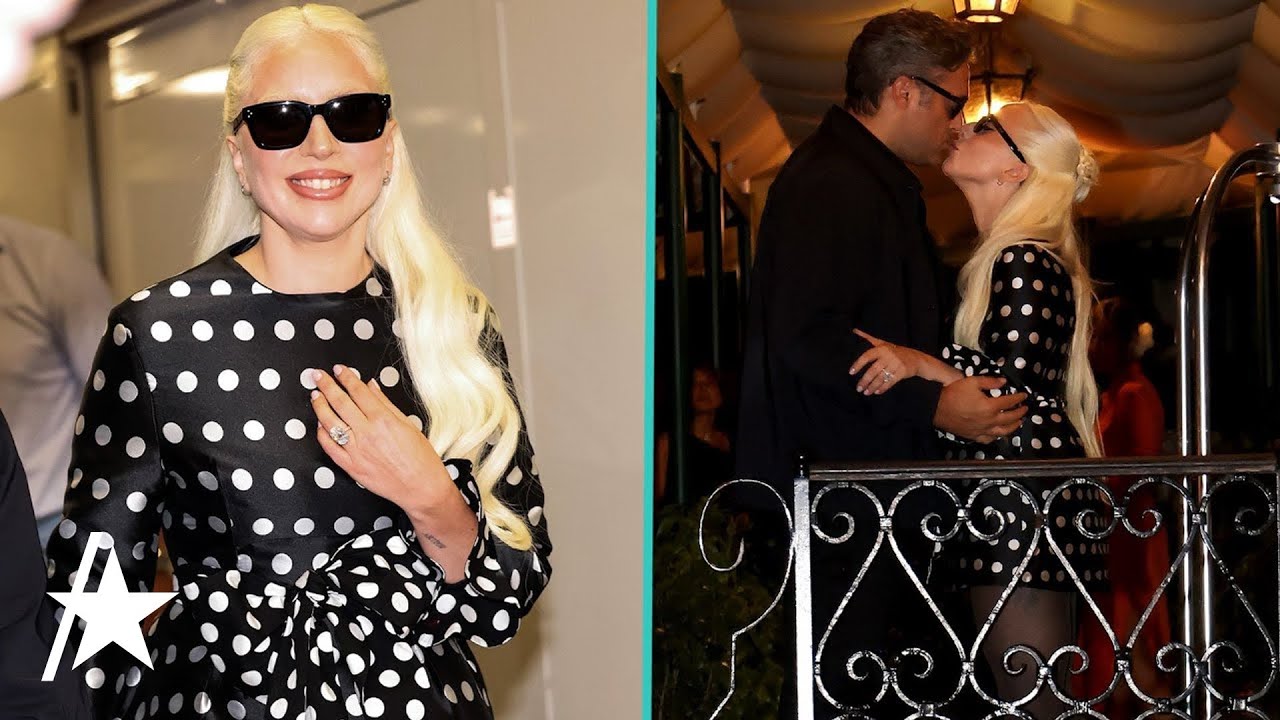 Lady Gaga Flashes ENGAGEMENT RING w/ Michael Polansky in Venice