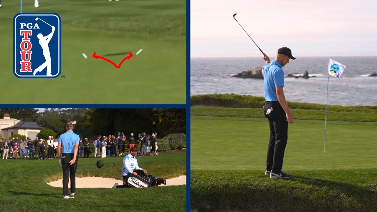 Cam Davis’ chip-in birdie after CRAZY UNLUCKY break at AT&T Pebble Beach