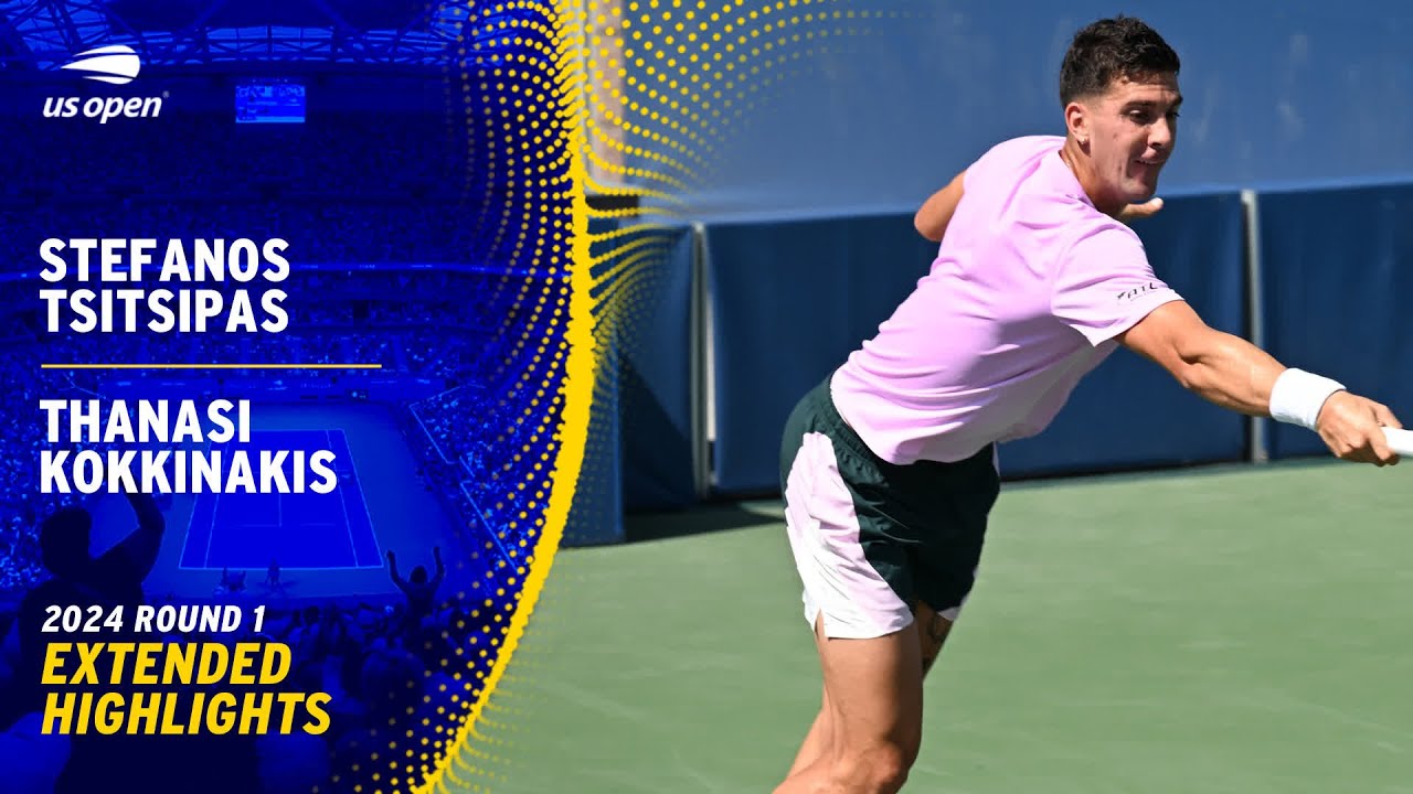 Stefanos Tsitsipas vs. Thanasi Kokkinakis Extended Highlights | 2024 US Open Round 1