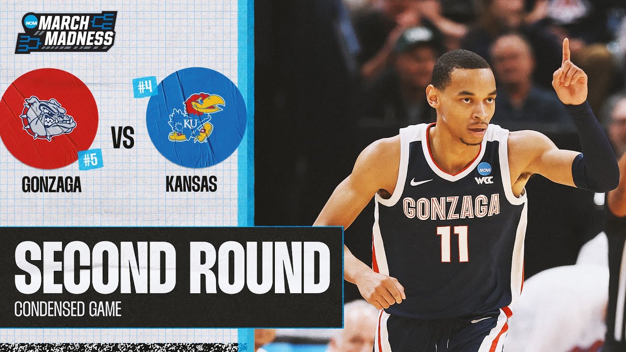 Gonzaga vs. Kansas - Second Round NCAA tournament extended highlights