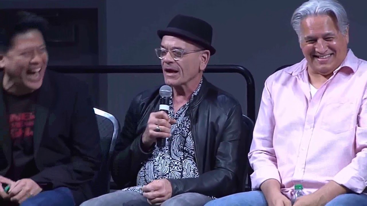 The Voyager cast makes fun of Garret Wangs impressions of them