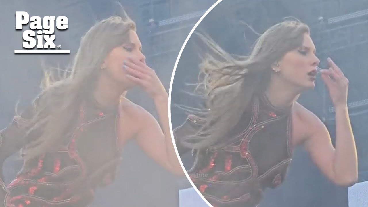 Taylor Swift seen wiping snot on Eras Tour costume during Scottish concert that left her ‘frozen’