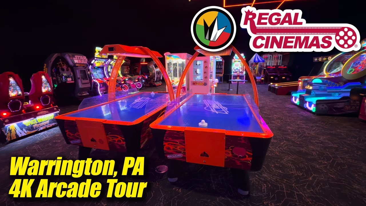 Regal Warrington Crossing (Warrington PA), 4K arcade walkthrough & tour, December 2024
