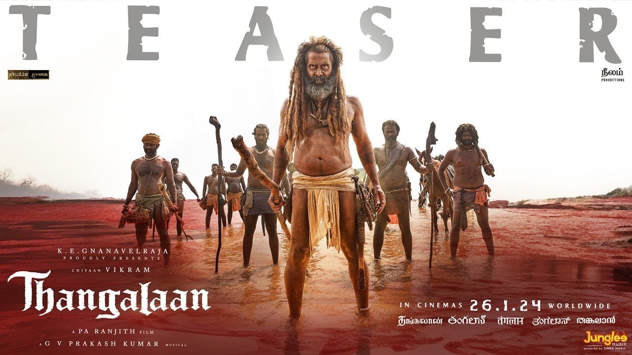 Thangalaan (Hindi) - Teaser (HDR) | Chiyaan Vikram |K E Gnanavelraja |Pa Ranjith | G V Prakash Kumar