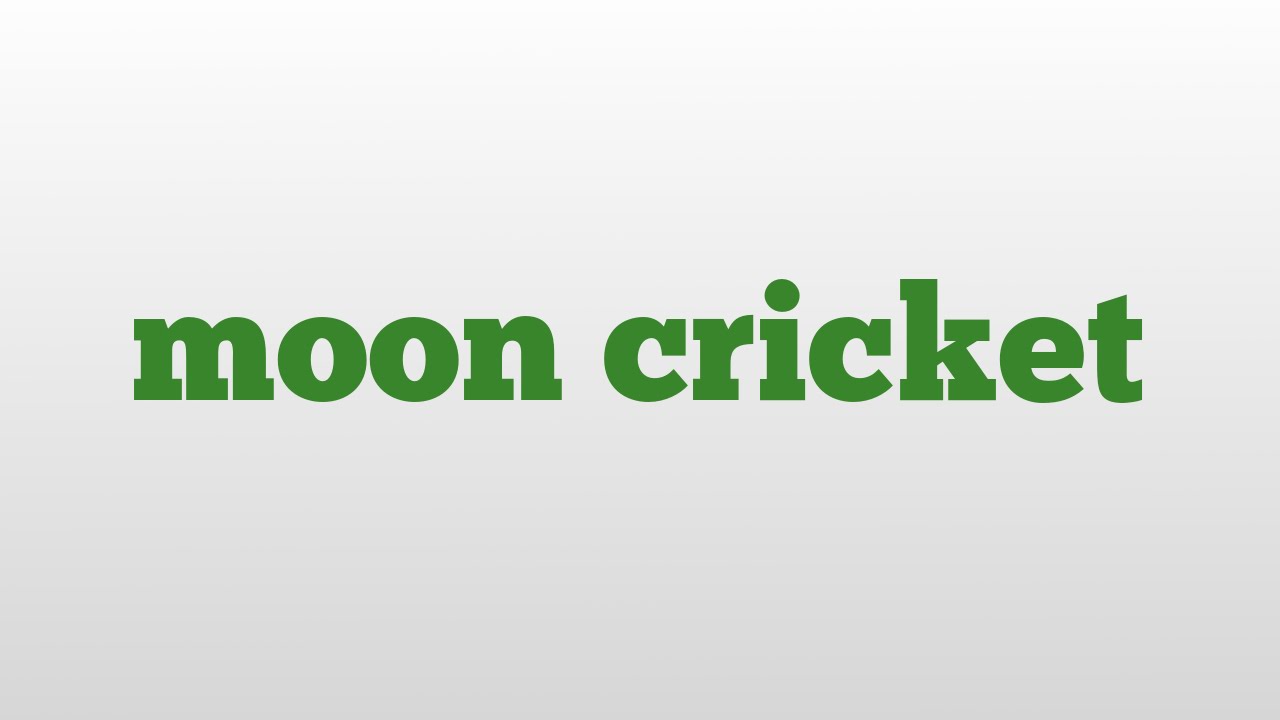 moon cricket meaning and pronunciation