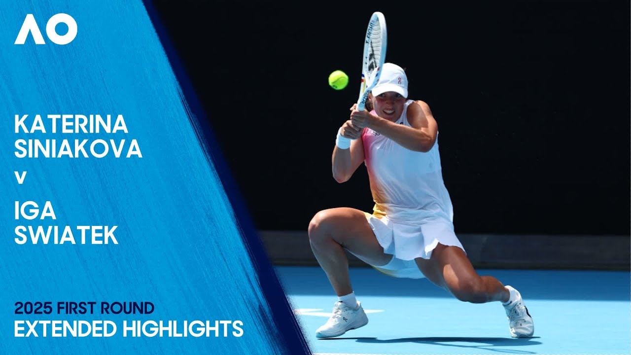 Katerina Siniakova v Iga Swiatek Extended Highlights | Australian Open 2025 First Round