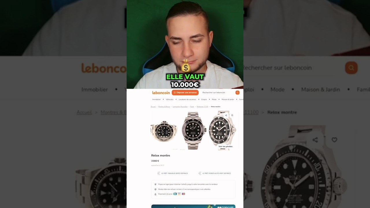 Montre Relox en Suisse à côté de Paris. 🙃 #leboncoin #rolex