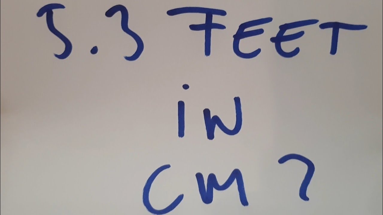 5.3 feet in cm?
