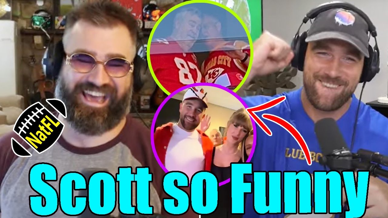 Travis & Jason talk about Taylor's dad Scott & Papa Kelce reunion at Chiefs game on New Heights
