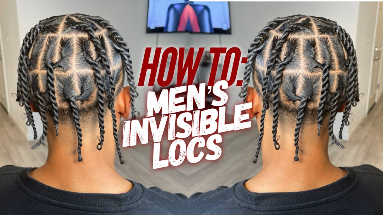 Men's Invisible Loc Tutorial | 2 Strand Twist| Dopeaxxpana