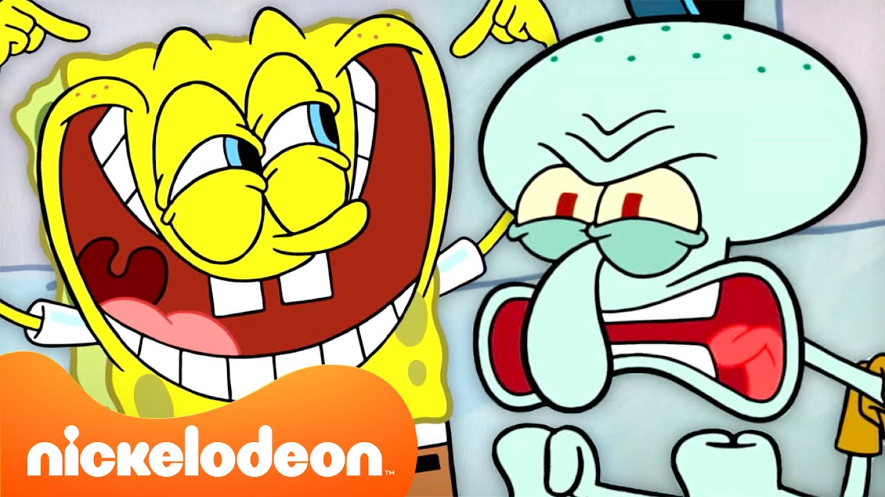 SpongeBob & Big Nate | 60 Menit Squidward Sangat Lelah 😤😡 | Nickelodeon Bahasa