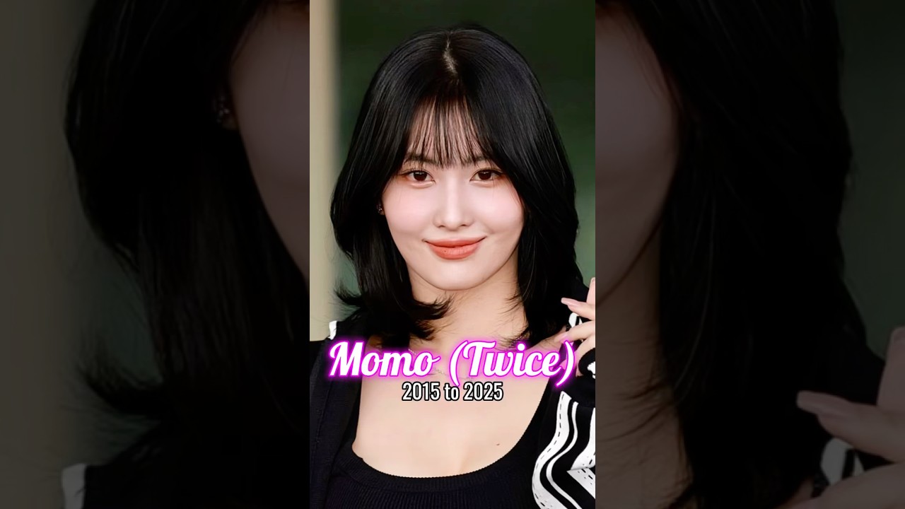 Hirai Momo (Twice) evolution from 2015 to 2025