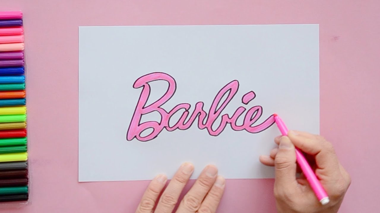 How to draw Barbie Logo