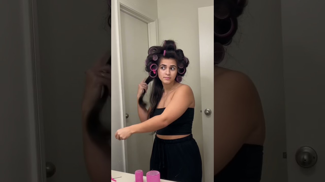 using hair rollers for the first time | NEVER SEEN SO MUCH VOLUME