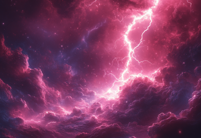 lightning crashes