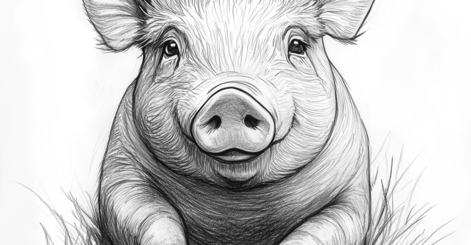 pig drawing