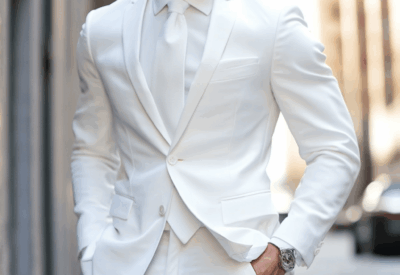white suit