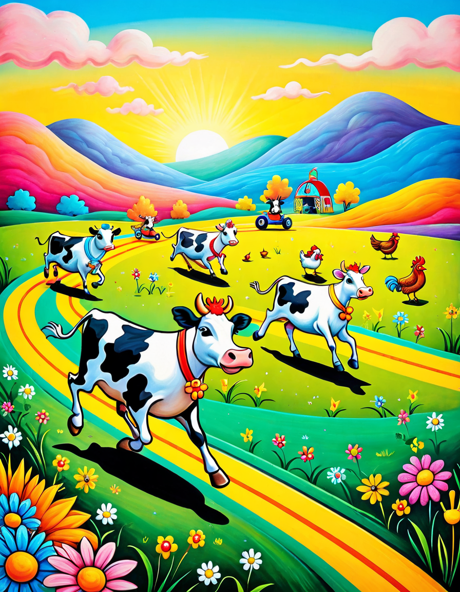 cow and chicken