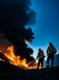 fire at the mountain