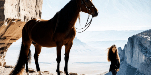 mustang with horse