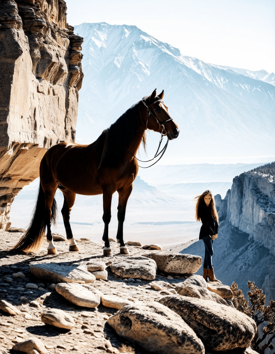 mustang with horse